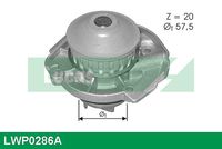 LUCAS LDWP0286A - Código de motor: 146 C3.000<br>para OE N°: 46423351<br>Material rotor de la bomba: Aluminio<br>