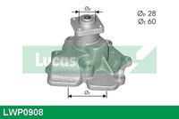 LUCAS LAWP0908 - Bomba de agua, refrigeración del motor