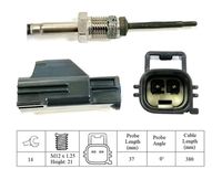 LUCAS LGS7238 - Sistema de escape: antes de filtro de partículos<br>Tensión [V]: 12<br>Longitud de cable [mm]: 380<br>Número de enchufes de contacto: 2<br>Garantía: 3 años de garantía<br>