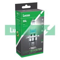 LUCAS LLX472XLPX2 - Tensión [V]: 12<br>Potencia nominal [W]: 60/55<br>Tipo de lámpara: H4<br>Cantidad: 2<br>Versión: Twin Retail<br>Especificación: Upgrade Xenon + 180%<br>Modelo de zócalo, bombilla incandescente: P43t<br>