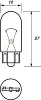 MOTAQUIP LVEB501 - Tensión [V]: 12<br>Potencia nominal [W]: 5<br>Tipo de lámpara: W5W<br>Cantidad: 1<br>Versión: Single Box<br>Versión: Standard<br>Modelo de zócalo, bombilla incandescente: W2.1x9.5d<br>