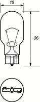MOTAQUIP VBU921B - Lado de montaje: posterior<br>Tensión [V]: 12<br>Potencia nominal [W]: 21<br>Tipo de lámpara: W21W<br>Unidad de cantidad: Kit<br>Modelo de zócalo, bombilla incandescente: W3x16d<br>