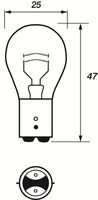 MOTAQUIP VBU380 - año construcción hasta: 06/2010<br>Tensión [V]: 12<br>Potencia nominal [W]: 21/5<br>Tipo de lámpara: P21/5W<br>Modelo de zócalo, bombilla incandescente: BAY15d<br>