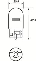 MOTAQUIP VBU382W - Lado de montaje: posterior<br>Tensión [V]: 12<br>Potencia nominal [W]: 21<br>Tipo de lámpara: W21W<br>Modelo de zócalo, bombilla incandescente: W3x16d<br>