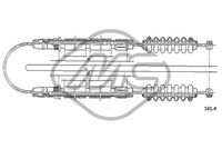 Metalcaucho 81267 - Cable de accionamiento, freno de estacionamiento