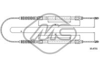 Metalcaucho 81365 - Cable de accionamiento, freno de estacionamiento
