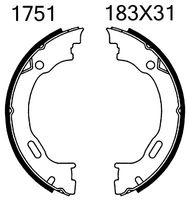 BREMBO S50516 - Juego de zapatas de frenos, freno de estacionamiento - ESSENTIAL LINE