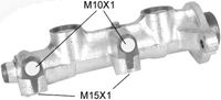 BREMBO M59046 - Material: Aluminio<br>Taladro Ø [mm]: 25,4<br>Medida de rosca: 12 x 1 (2)<br>Medida de rosca: 10 x 1 (1)<br>Sistema de frenos: ATE<br>