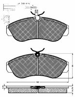 BREMBO P23093 - Lado de montaje: Eje delantero<br>año construcción hasta: 08/2001<br>Carga útil [kg]: 1800<br>Ancho [mm]: 160<br>Espesor [mm]: 20<br>Altura [mm]: 64<br>Contacto avisador de desgaste: con contacto avisador de desgaste<br>Artículo complementario/Información complementaria: sin accesorios<br>Sistema de frenos: Lucas<br>Longitud contacto de aviso [mm]: 305<br>Artículo complementario / información complementaria 2: con tornillos pinza freno<br>Número de indicadores de desgaste [por eje]: 2<br>Número de WVA: 21799<br>Número de WVA: 23603<br>