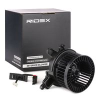 RIDEX 2669I0098 - Equipamiento de vehículo: para vehículos sin aire acondicionado<br>Diámetro [mm]: 149<br>Tipo de cárter/carcasa: Cubierta de plástico<br>