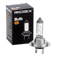 RIDEX 106B0002 - Tensión [V]: 12<br>Potencia nominal [W]: 55<br>Tipo de lámpara: H3<br>Modelo de zócalo, bombilla incandescente: PK22s<br>