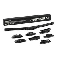 RIDEX 298W0480 - Lado de montaje: delante<br>Longitud [mm]: 450<br>Longitud [in]: 18<br>Tipo de escobilla: Escobilla con hoja plana<br>Cantidad de adaptadores: 8<br>Styling: con spoiler<br>