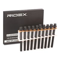 RIDEX 1217B0061 - Código de motor: B 200 F<br>Longitud [mm]: 108<br>Medida de rosca: M12 x 1.5<br>Perfil cabeza tornillo/tuerca: Torx interior<br>Cantidad: 10<br>