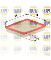 NAPA NFA1516 - Tipo de filtro: Cartucho filtrante<br>Longitud [mm]: 199<br>Ancho [mm]: 243<br>Altura [mm]: 41<br>SVHC: No existen sustancias SVHC<br>