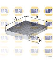 NAPA NFC4304 - Tipo de filtro: Filtro de carbón activado<br>Versión básica (art. n.º): CU 29 010<br>Longitud [mm]: 247<br>Ancho [mm]: 289<br>Altura [mm]: 35<br>SVHC: No existen sustancias SVHC<br>