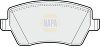 NAPA NBP1002 - Lado de montaje: Eje delantero<br>para artículo nr.: DSK2900<br>Nº art. de accesorio recomendado: KIT1056<br>Espesor [mm]: 17<br>Ancho [mm]: 116<br>Altura 1 [mm]: 52<br>Contacto avisador de desgaste: no preparado para indicador de desgaste<br>Sistema de frenos: TRW<br>Artículo complementario / información complementaria 2: con pernos<br>