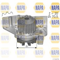 NAPA NWP1545 - Bomba de agua, refrigeración del motor
