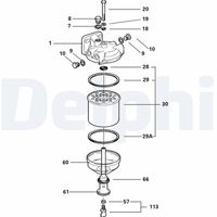 DELPHI 5836B325 - Filtro combustible