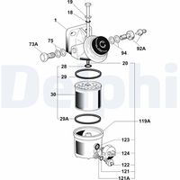 DELPHI 6260B690 - Filtro combustible