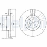 COMLINE ADC0252V - Disco de freno - COATED