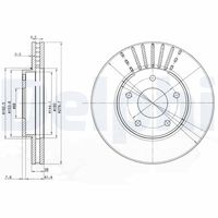 DELPHI BG3816 - Disco de freno