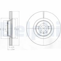 COMLINE ADC4043V - Disco de freno - Comline