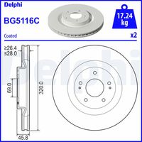 COMLINE ADC5051V - Disco de freno - Comline