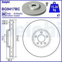 BREMBO 09C41613 - Disco de freno - PRIME LINE - Composite