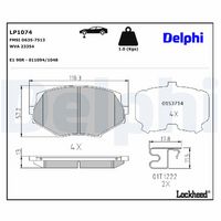 DELPHI LP1074 - Juego de pastillas de freno
