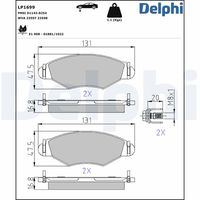 DELPHI LP1699 - Juego de pastillas de freno