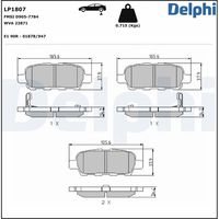 DELPHI LP1807 - Juego de pastillas de freno