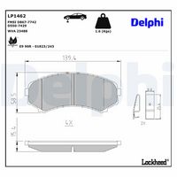 DELPHI LP1462 - Juego de pastillas de freno
