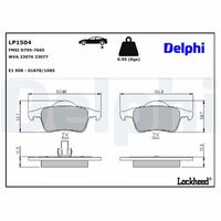 DELPHI LP1504 - Juego de pastillas de freno