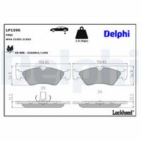 DELPHI LP1596 - Juego de pastillas de freno