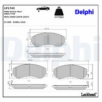 DELPHI LP1743 - Juego de pastillas de freno