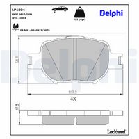 DELPHI LP1804 - Juego de pastillas de freno