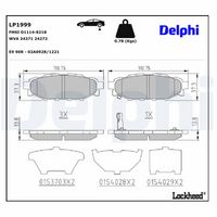 DELPHI LP1999 - Juego de pastillas de freno