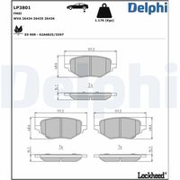DELPHI LP2254 - Juego de pastillas de freno