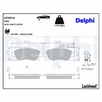 DELPHI LP2014 - Juego de pastillas de freno