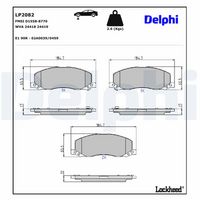 DELPHI LP2082 - Juego de pastillas de freno