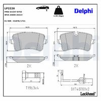 DELPHI LP2226 - Juego de pastillas de freno