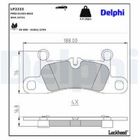 DELPHI LP2233 - Juego de pastillas de freno