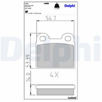 DELPHI LP21 - Juego de pastillas de freno