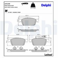 DELPHI LP2199 - Juego de pastillas de freno