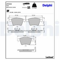 DELPHI LP2224 - Juego de pastillas de freno