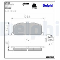 DELPHI LP460 - Juego de pastillas de freno