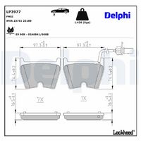 DELPHI LP2120 - Juego de pastillas de freno