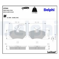 DELPHI LP564 - Juego de pastillas de freno