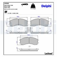 DELPHI LP595 - Juego de pastillas de freno