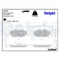 DELPHI LP702 - Juego de pastillas de freno